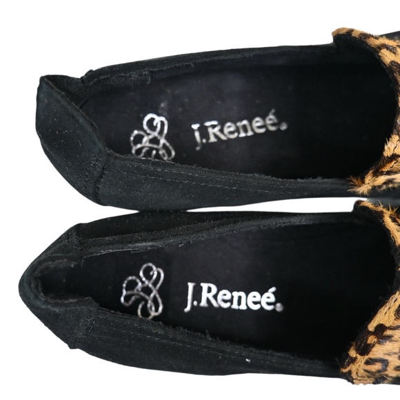 J. Renee Women's 6 Arcade Suede Leopard Platform Loafer  NWOB - Picture 7 of 9